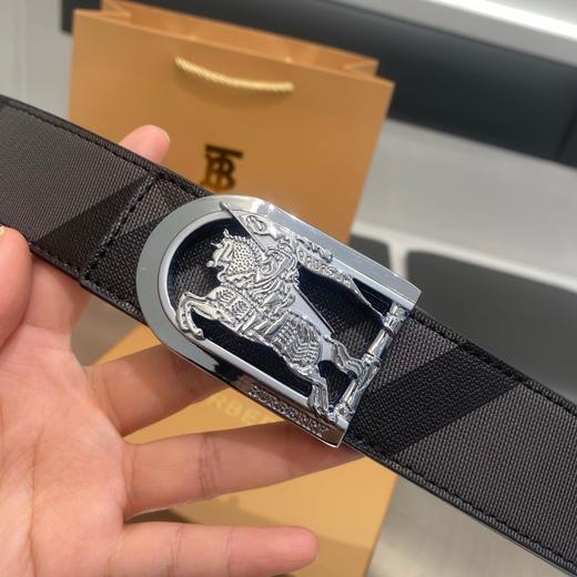 芭宝莉经典情侣款黑色格纹腰带 商品图3