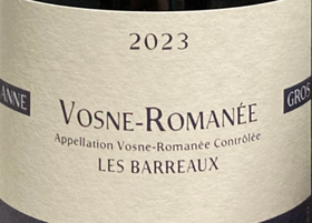 Domaine Anne Gros Vosne-Romanee Les Barreaux Rouge安娜格罗酒庄沃恩罗曼尼巴洛园干红葡萄酒2023