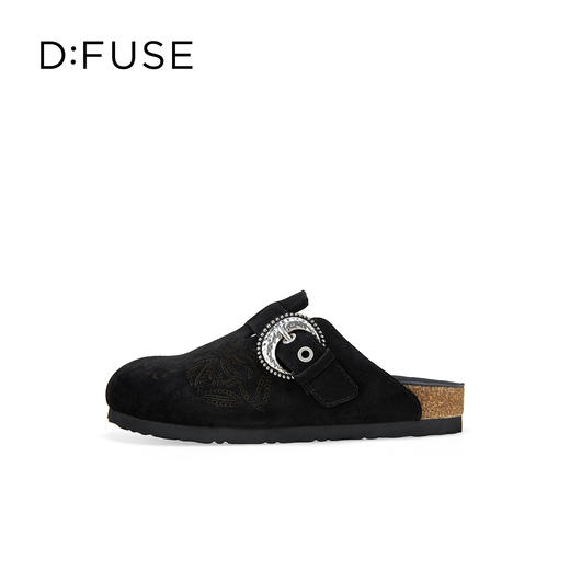 Dfuse迪芙斯2026春季新款镂空雕花半包头勃肯鞋拖鞋DFE1110077 商品图14
