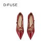 Dfuse迪芙斯2026春季新款尖头交叉带亮面漆皮细高跟鞋DFE1111005 商品缩略图14