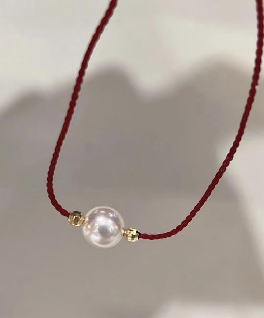 开运红绳 真金+淡水珍珠 商品图1