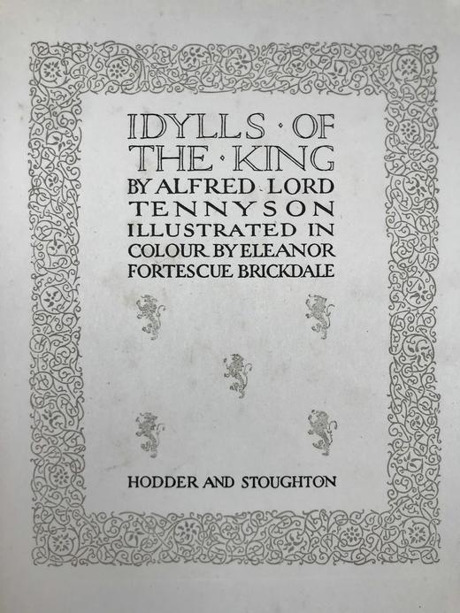 约20世纪早期 丁尼生《国王叙事诗》 约20幅彩色手工贴图 漆布精装16开 商品图4