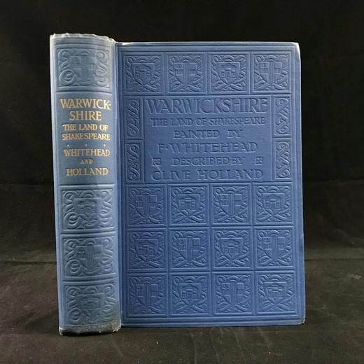 1922年 沃里克郡：莎士比亚的故土 32幅水彩画插图 漆布精装32开 商品图0