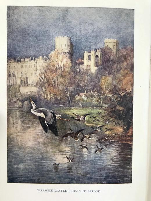 1922年 沃里克郡：莎士比亚的故土 32幅水彩画插图 漆布精装32开 商品图2