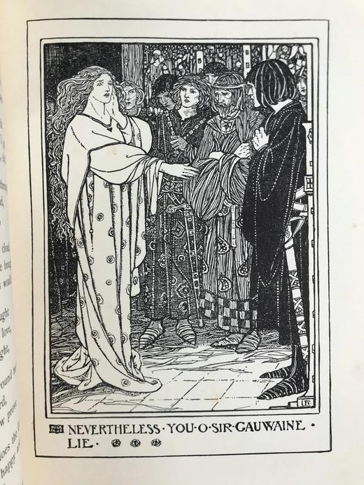 1914年 威廉·莫里斯早期诗集 弗洛伦斯·哈里森16幅彩色手工贴图 漆布精装16开 商品图14