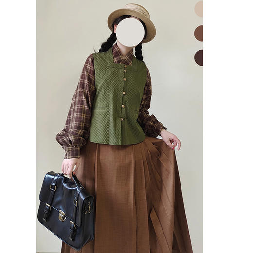 裁缝学苑AH107明制汉服比甲交领衫马面裙套装纸样女装上衣半裙三件套样板 商品图3