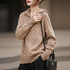 丁摩 法式松弛感连帽100纯羊毛针织开衫  JJ-159 商品缩略图3