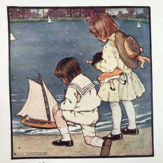 约20世纪早期 我的图画诗集 配大量精美彩色插图 精装18开 商品图8