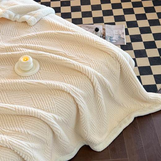 热卖！超软糯！恒源祥 2026新款 塔芙绒羊羔绒双层盖毯 超厚超柔软 7色可选（单盖毯 无枕套） 商品图11