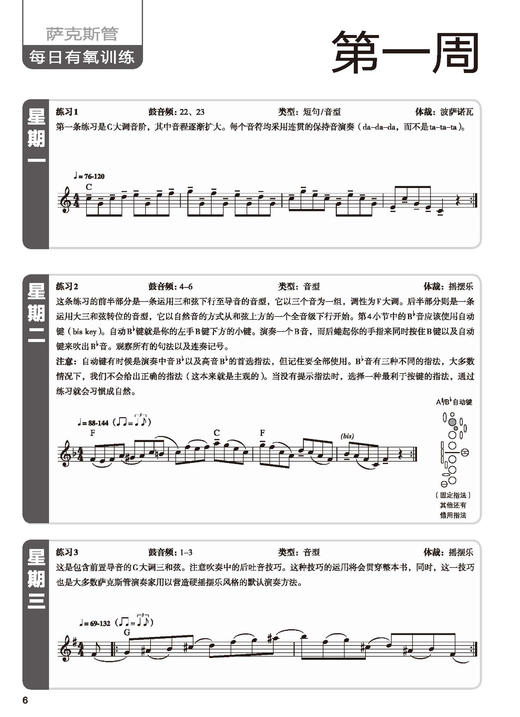 萨克斯管每日有氧训练 打造一整年的萨克斯管训练计划 扫码赠送音频 商品图5