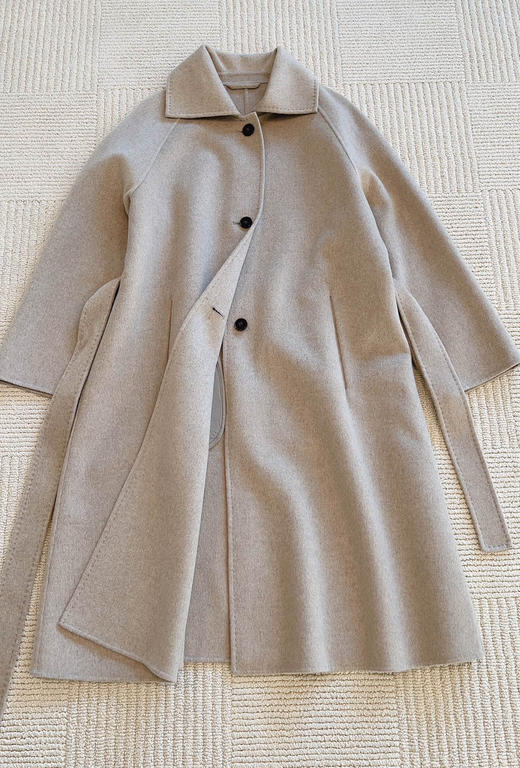 1229-4  小禾女士紫绒双面呢大衣  有码换码不退货 商品图11