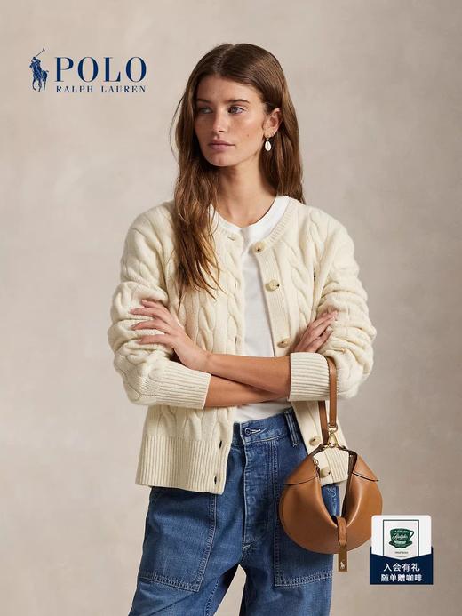 10%山羊绒+90%羊毛，复古毛衣开衫。牛角扣小标刺绣羊毛衣C122966 商品图6