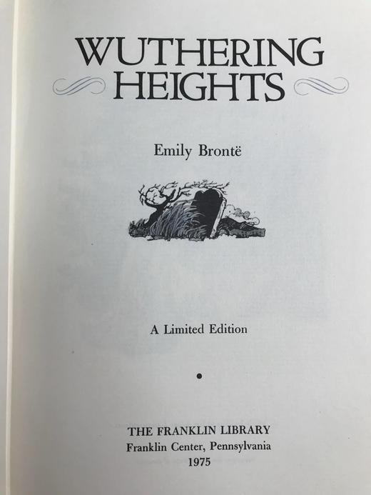 限量版！含藏书票 艾米莉・勃朗特《呼啸山庄》 配插图 富兰克林图书馆豪华皮装本 商品图3