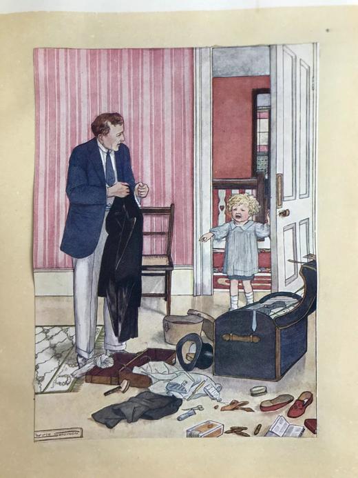 约20世纪早期 约翰·哈伯顿《海伦的孩子们》 16幅彩色手工贴图40幅黑白插图 漆布精装18开 商品图10