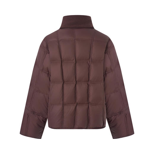 含针织围巾两件套90白鸭绒短款羽绒服防风保暖泡芙WLZD2514209 商品图3