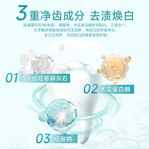 ⁴59元/2支还送小样【美白去渍牙膏】添加专利纳米级羟基磷灰石+木瓜蛋白酶 YC04-CR-YK 商品图4