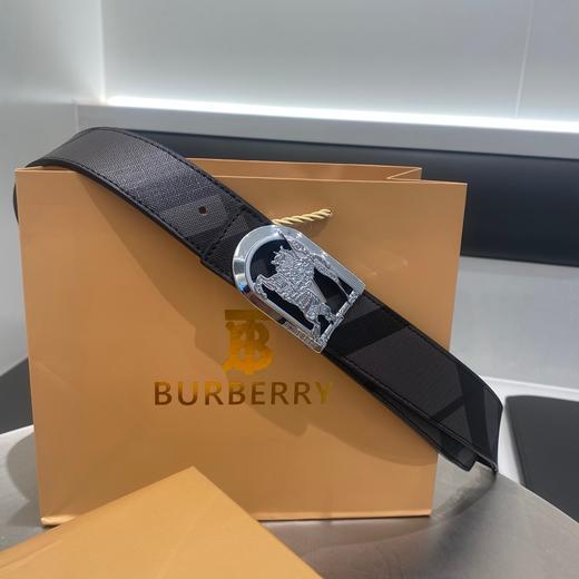 芭宝莉经典情侣款黑色格纹腰带 商品图2