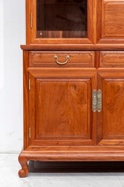 红桥红  家具严选  缅甸花梨（大果紫檀）【210 四门四抽屉 酒柜】 商品图4