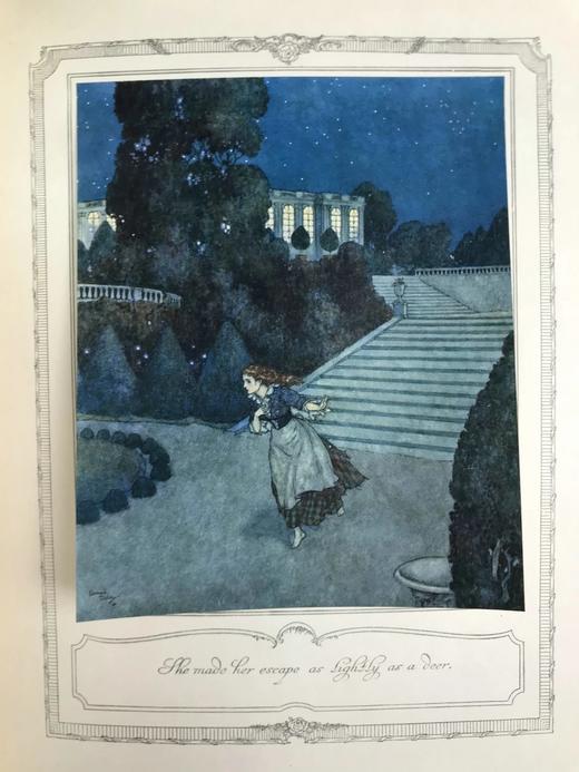 约20世纪早期 睡美人与其他童话故事 杜拉克30幅彩色手工贴图 漆布精装16开 商品图7