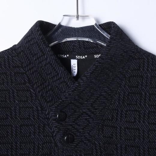 WY1571SDSA男士秋冬新款痞帅男装潮牌时尚撞色图形设计V领卫衣百搭舒适 商品图2