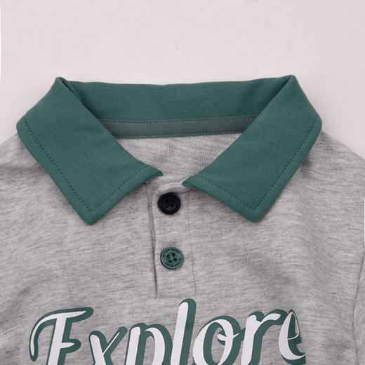 棉果果春季新品男童纯棉小线圈假两件POLO衫M112180226151 商品图3