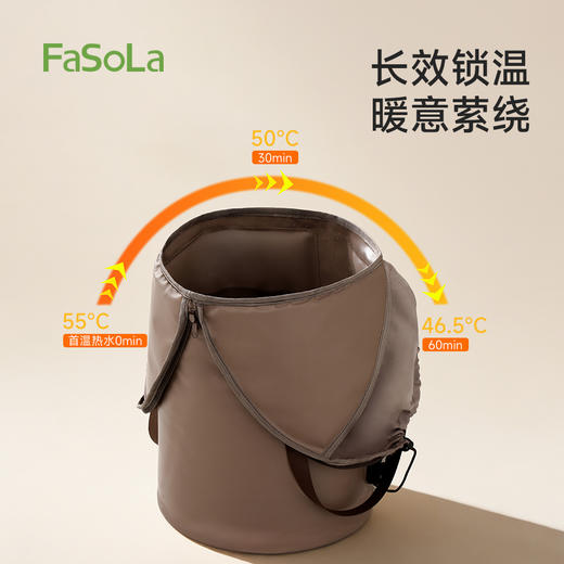 FaSoLa泡脚桶家用过膝加厚足浴桶加热保温养生神器宿舍洗脚桶通用 商品图3