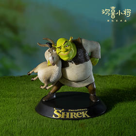 欢喜小将《怪物史瑞克》之史瑞克和驴子正版授权潮玩手办桌面摆件