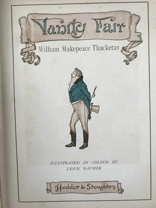 约20世纪早期 萨克雷《名利场》 刘易斯·鲍默20幅彩色手工贴图 漆布精装16开 商品图3