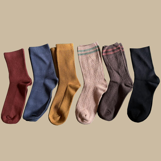 【48元12双】女袜/学生袜短筒/中筒袜子四季棉袜【孤品/样品袜子】 商品图2