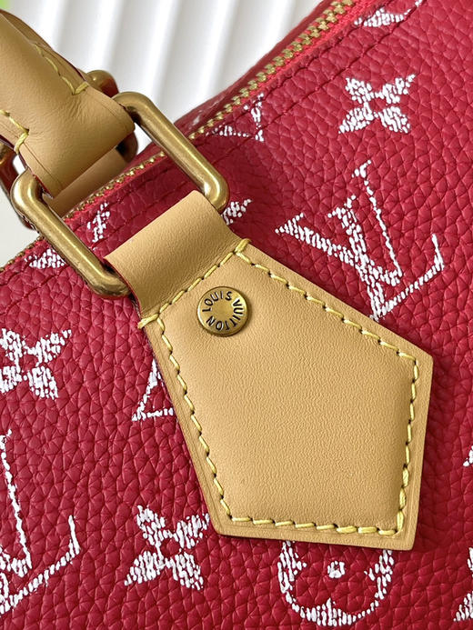 秋冬特惠💰1100 原单LV M24425红 尺寸：25×15×15cm SPEEDY P9 全皮枕头包 变码芯片 商品图5