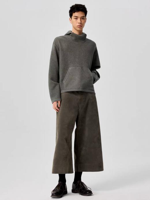 Simple Project/K25159/麂皮感连腰宽松直筒八分裤 商品图3