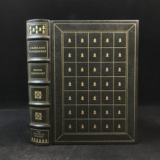 限量版！含藏书票 费奥多尔・陀思妥耶夫斯基《罪与罚》 配插图 富兰克林图书馆豪华皮装本 商品图0