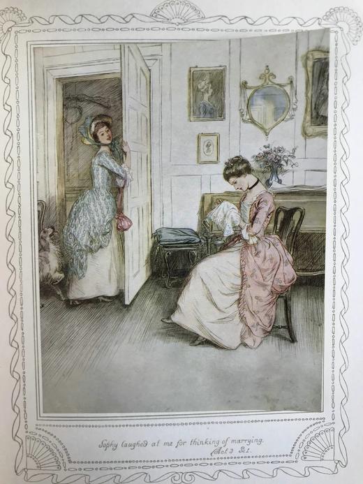 约20世纪早期 谢里丹《造谣学校》 休·汤姆森25幅彩色手工贴图 漆布精装16开 商品图6