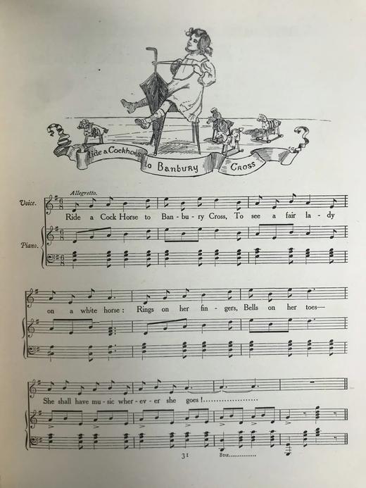 约20世纪早期 童谣乐谱集 阿历克斯·格赖恩精美插图 布脊精装16开 商品图14