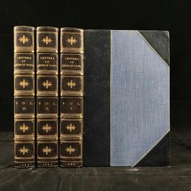 1886年 乔治·桑书信集（全3卷） 1幅肖像插图 真皮精装大32开