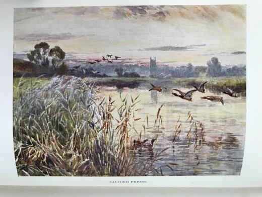 1922年 沃里克郡：莎士比亚的故土 32幅水彩画插图 漆布精装32开 商品图7