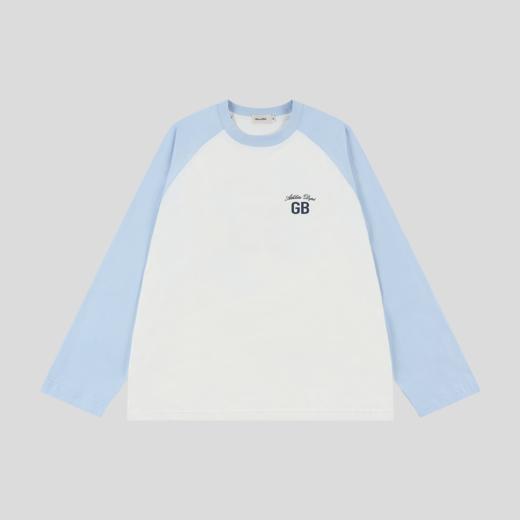 GOODBAI新款星星印花撞色圆领休闲长袖T恤男女同款 商品图2