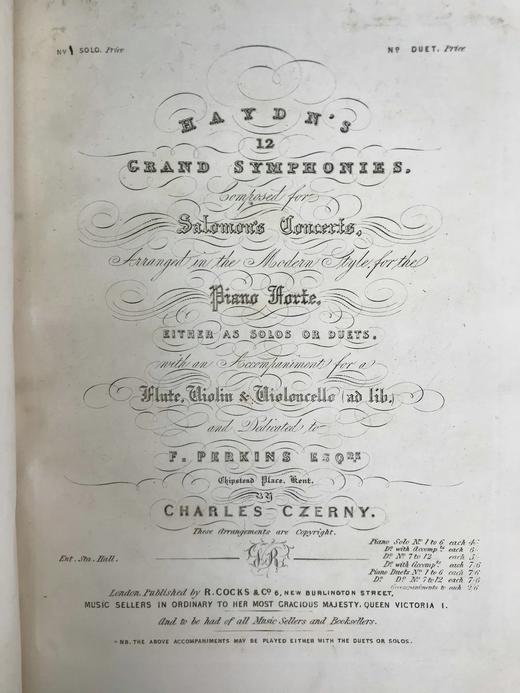 35.5*26.5cm！约19世纪中后期 海顿十二首大型交响曲 真皮精装 商品图2