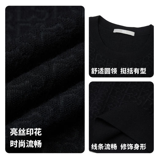 【门店同款】圣得西2025年冬季男士长袖T恤含绵羊毛休闲风针织衫 商品图4