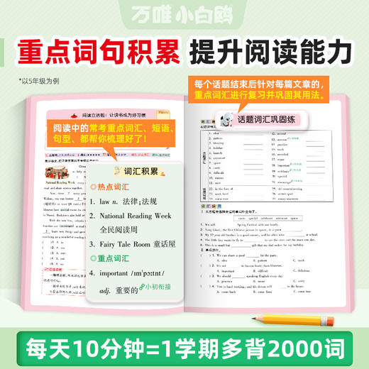2026小学英语时文真题同源三四五六年级时文词汇完形阅读训练题 商品图4