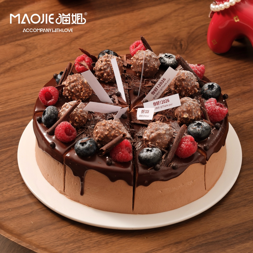 巧克力榛子慕斯巴斯克切块【榛果费列罗】