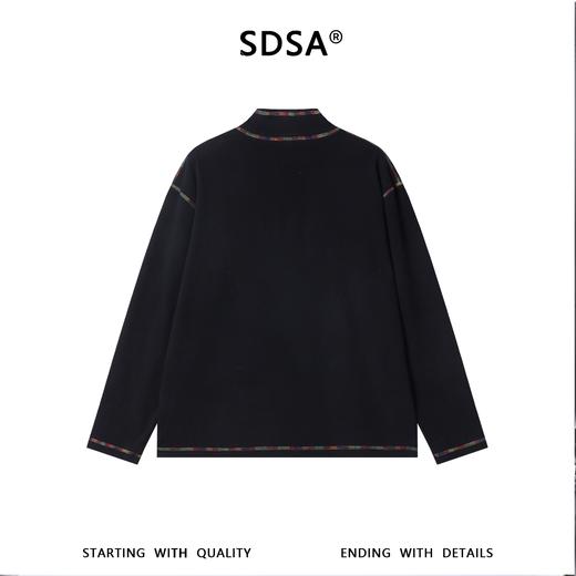 T5100SDSA男士秋冬新款痞帅男装韩版简约彩色缝线立领长袖T恤百搭时尚 商品图5