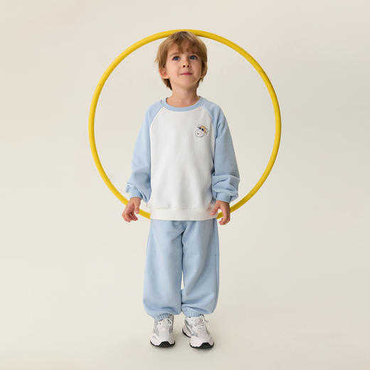 马克珍妮旅行小狗男童拼色卫衣套装2026年春装新款560100 商品图2