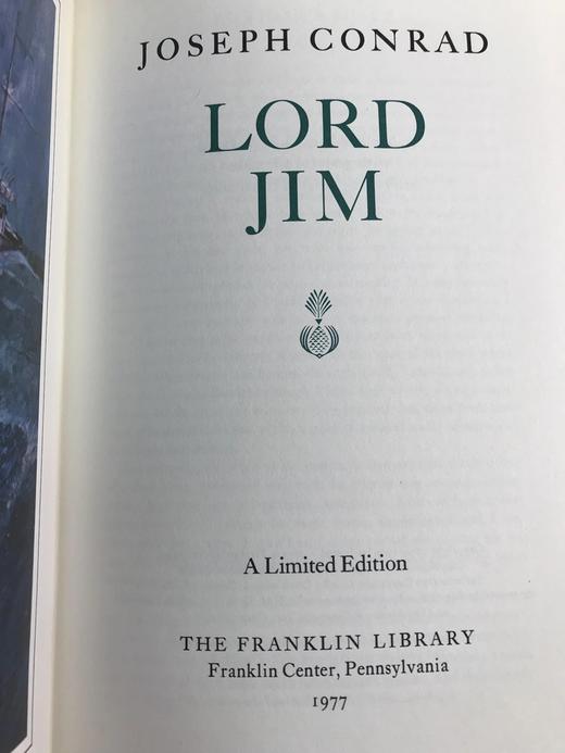 限量版！含藏书票 约瑟夫・康拉德《吉姆老爷》 配插图 富兰克林图书馆豪华皮装本 商品图3