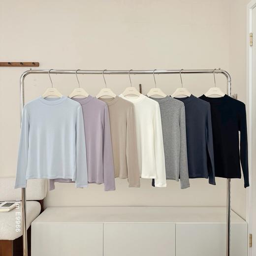 老米优品🎈3-5天。棉花糖般软绵绵~~《天丝+绵羊毛+醋酸中领磨毛长袖打底衫》软糯亲肤，中低领设计，高弹力。T251229A 商品图4