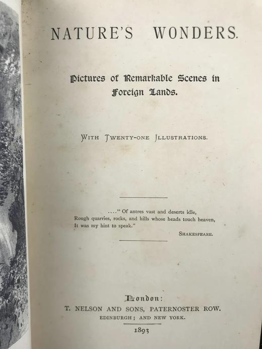 工坊特装本！1893年 自然的奇迹：异国奇景图录 21幅版画插图 全真皮精装64开 商品图4