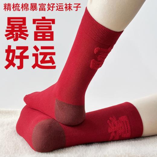 壁虎瑜伽【2512WZ482】精梳棉暴富好运袜子【5天发货】 商品图0