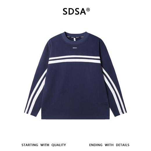 26WY15SDSA男士秋冬新款痞帅男装韩版装饰织带印花字母圆领长袖T恤百搭 商品图1