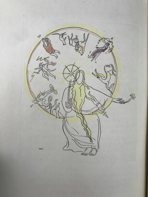 The Nonesuch Press私人出版社限量1500册 原品铜版画手工上彩插图 1927年 詹姆斯·汤姆森《四季》 亨利·雅基耶5幅插图 布面精装16开 商品图7