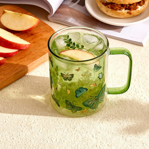 大英博物馆 博物志系列 蝴蝶翩翩 双层玻璃把手杯 商品图1